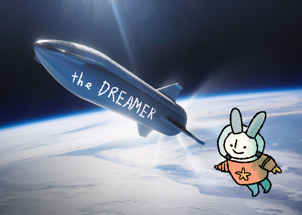 rabbit in spaceship says: click me